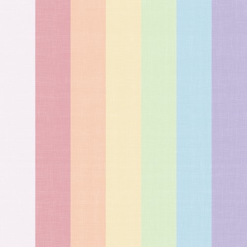 Vertical Stripes in Pastel Rainbow colors with a linen texture