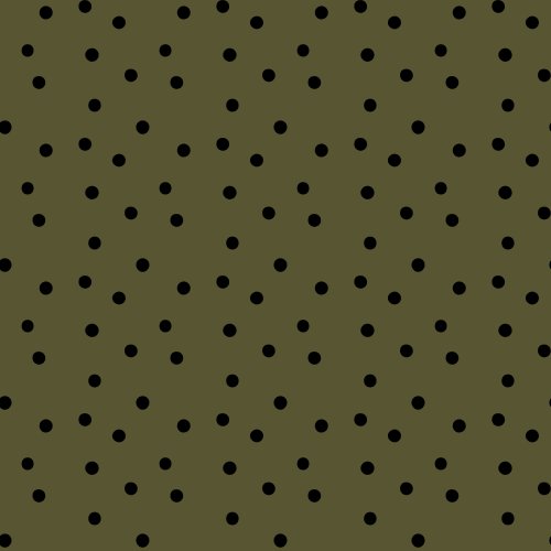 black dots scattered on a green background