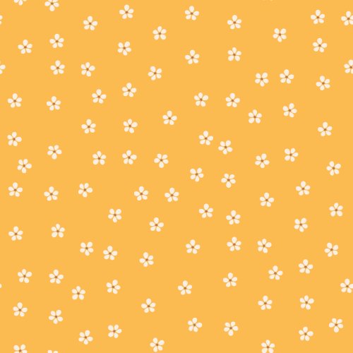 Golden yellow background with white Daisy toss