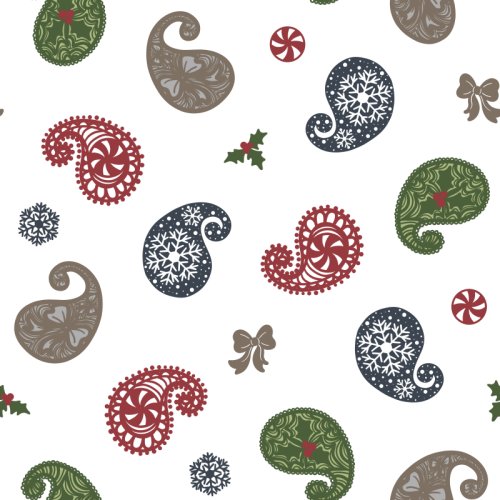 Christmas themed paisley design