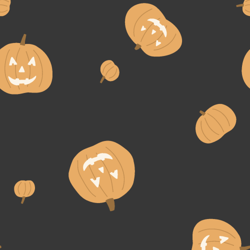 tossed halloween jack o lanterns and pumpkins