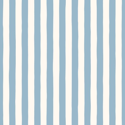 Vertical cabana stripes with softly wobbly, hand-painted edges sit on a creamy ivory background, creating a classic cabana/awning look with a retro americana twist.