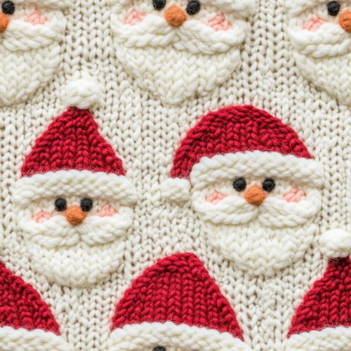 knitted christmas santas