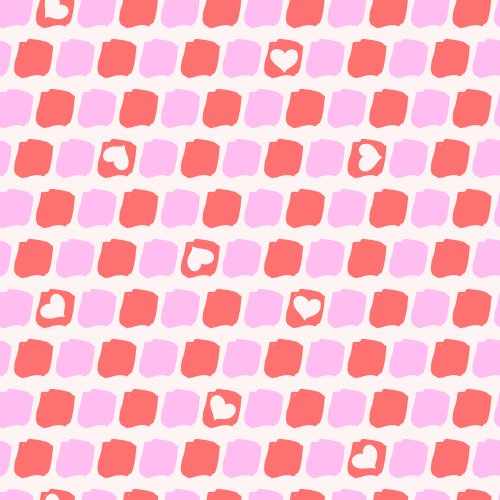 Checkerboard checks and hearts