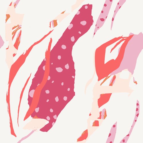 hand painted leaves and shapes in beautiful colors, patterned leaves, lines, spots, joyful and colorful, versatile, organic