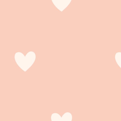 cream hearts on color background
