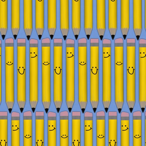 yellow pencils lined up in rows
