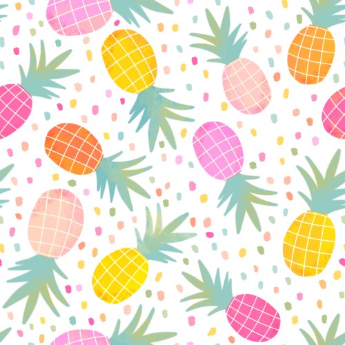 multicolor pineapple fruit design