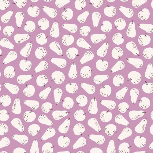 tossed fruit pattern design with apples and pears