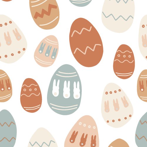 Playful and minimal easter eggs in earth tones and made for boy and gender neutral designs for spring.