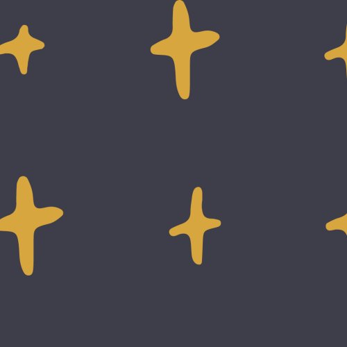 Hand drawn simple star cross blender print