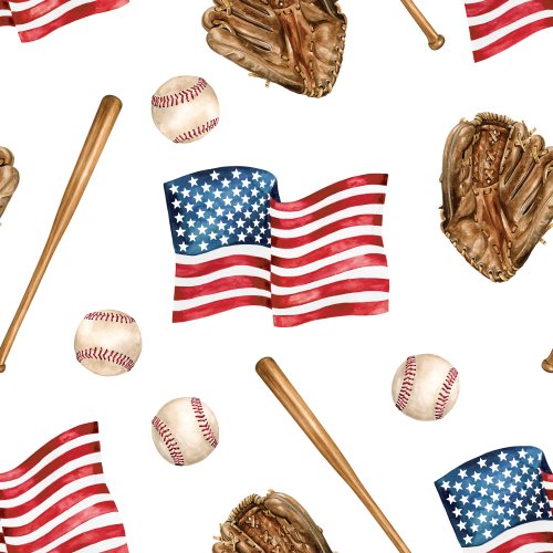 american flag baseball