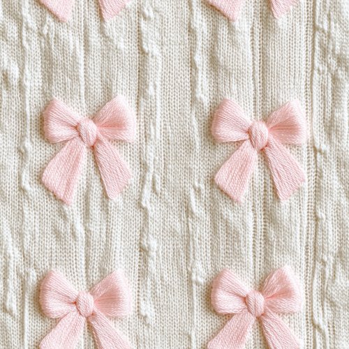 light pink embroidery bows