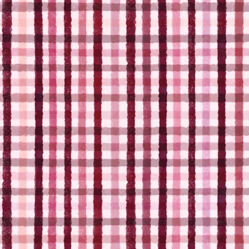 gingham plaid made up of cranberry red pink lilac done in watercolor