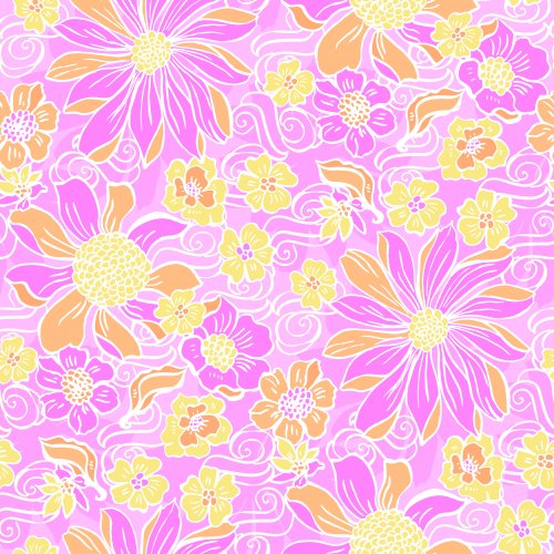 Summer Lovin Retro Floral in Pink