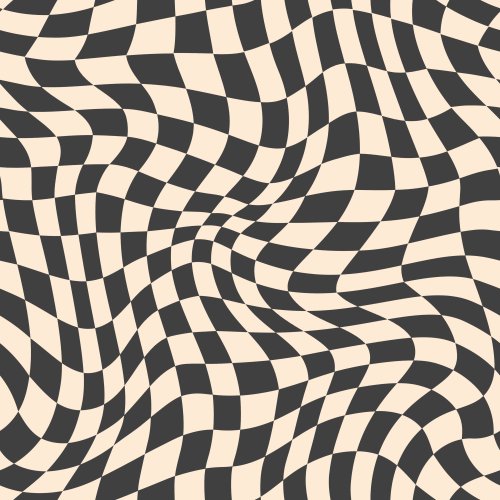 retro wavy checker design