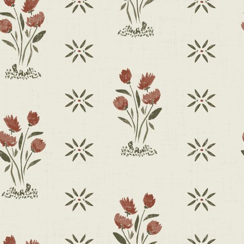 Floral watercolor bouquets in a textured background