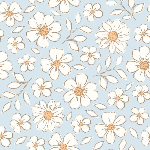 Sketchy boho florals