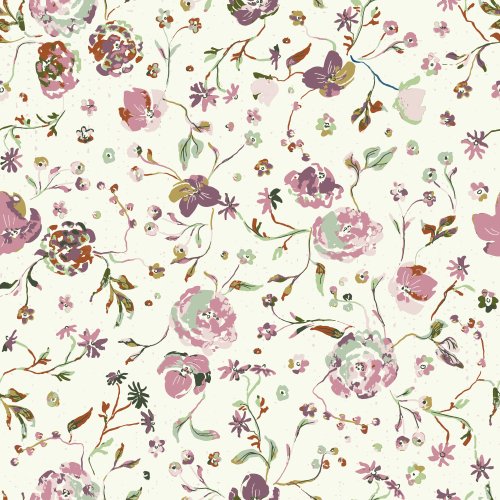 abstract scattered wildflowers on a cream background