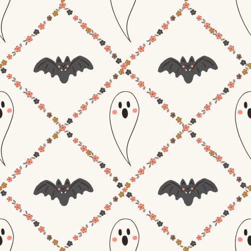 halloween diamonds with ghosts and bats
