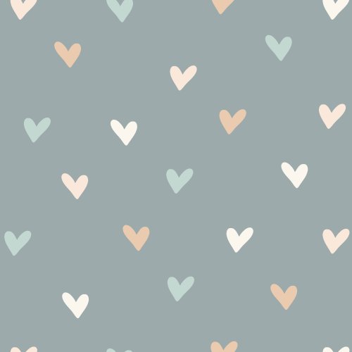 Muted Heart Stripes