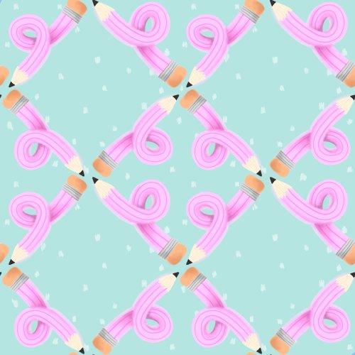 curvy fun pencils in a geometric pattern for back to school