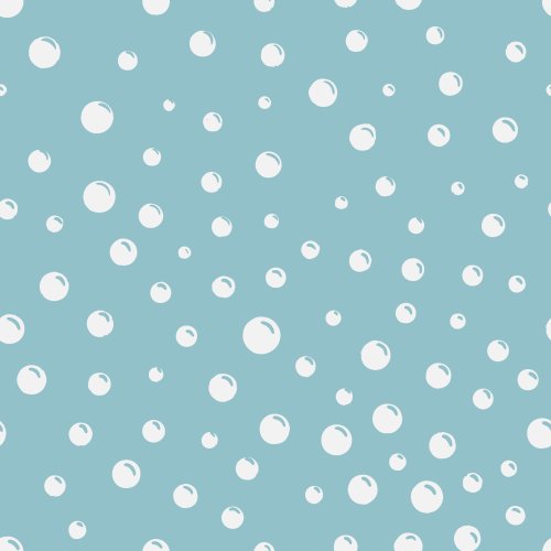 Seamless repeat of white air bubbles floating on a soft blue background.