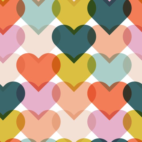 color-blending, overlapping hearts