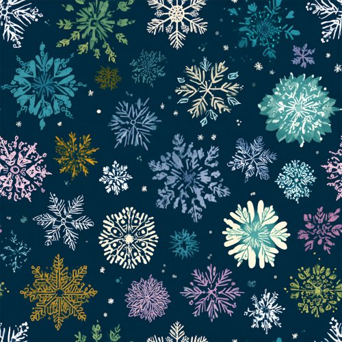 navy snowflake design