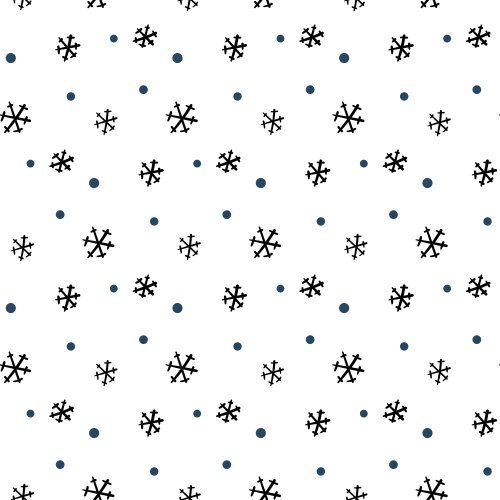 snowflakes and dots