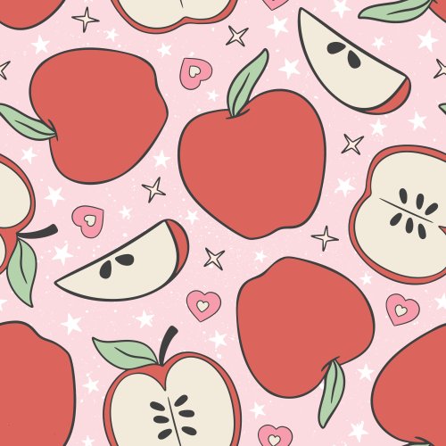 back to school apple design on pink background