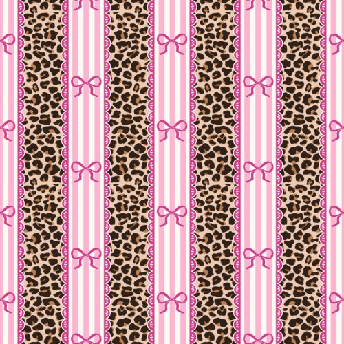 Coquette stripes with leopard print 