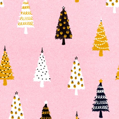 pink christmas tree design