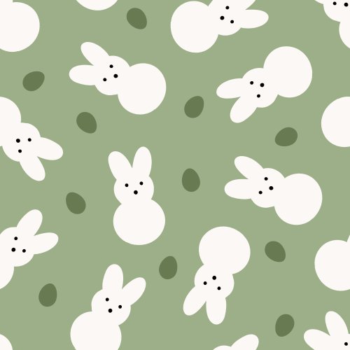 Easter bunnies and eggs tossed 