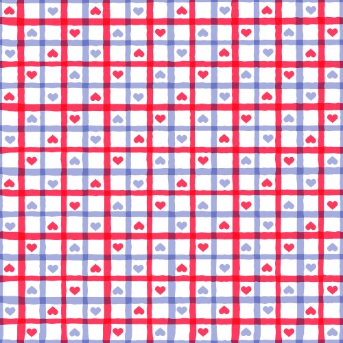 Lovely Crush Checkered Hearts