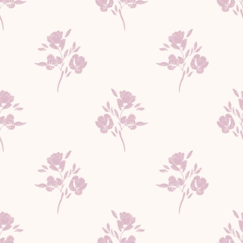 Bouquets of pink roses on a cream background