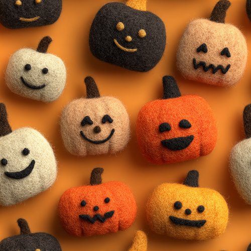 felt look pumpkins