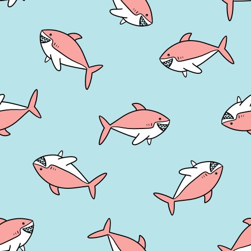 Summer Sharks Tossed 