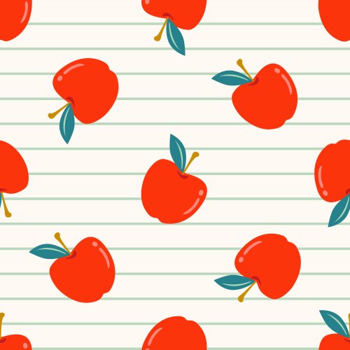 Red Apples Tossed pattern