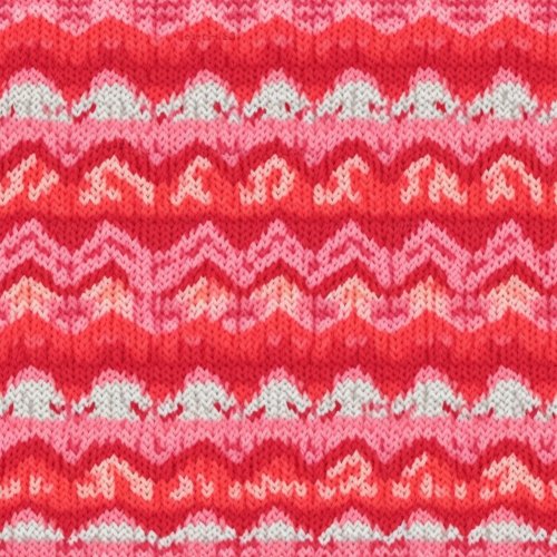 pink and white knitted zig zag