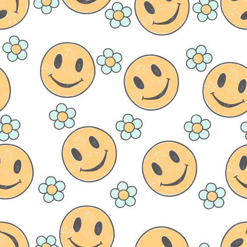 smiley faces and daisies