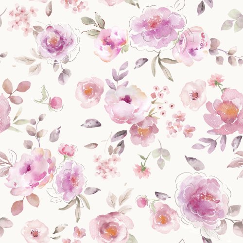 Watercolor flowers. Roses and peonies. Hand painted.