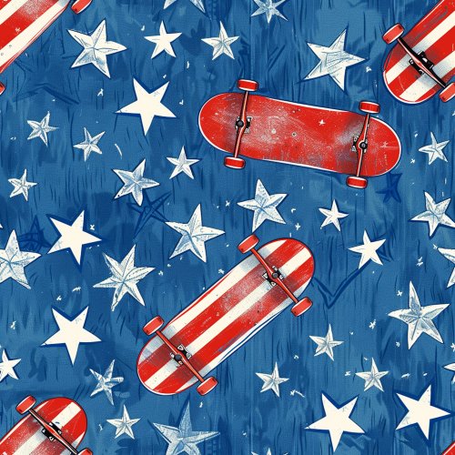 patriotic skateboard design