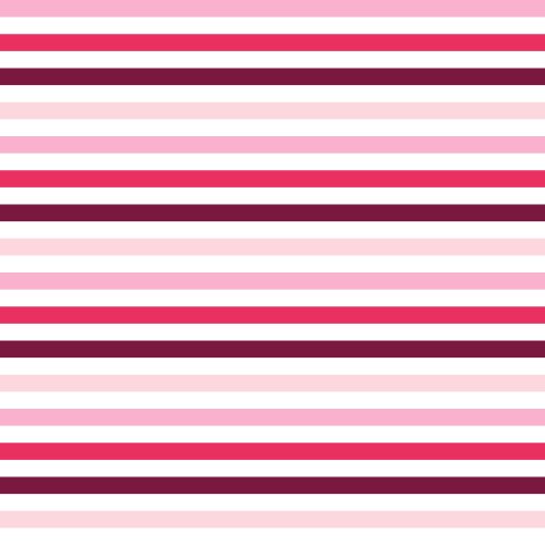 Cherry Berry Summer Horizontal Stripes in red pink burgandy blue on white