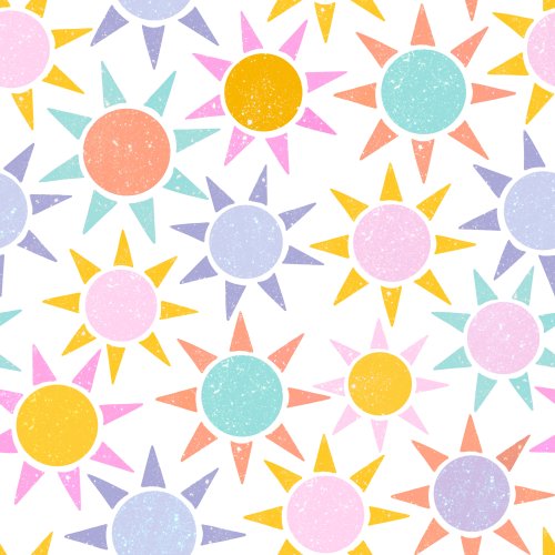 colorful summer sun design