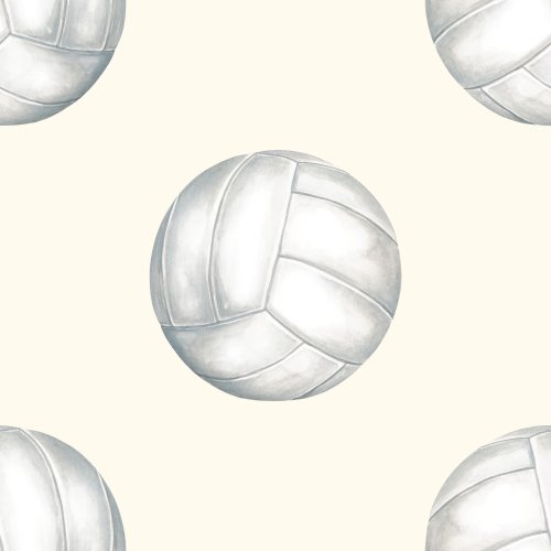 Watercolor volleyball fabric design