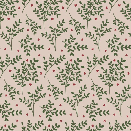 Christmas greenery on a cream background