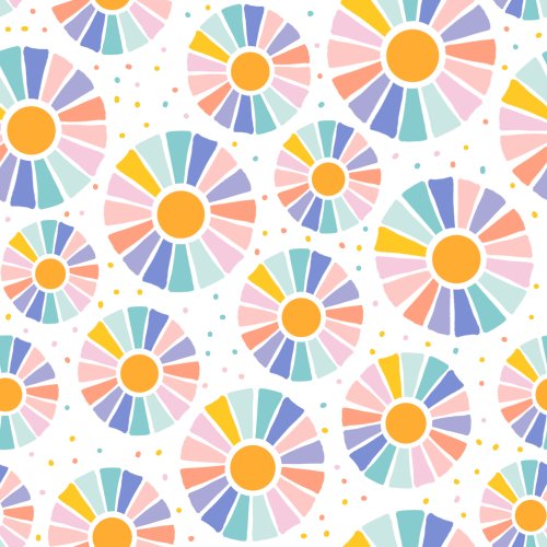 colorful sun design