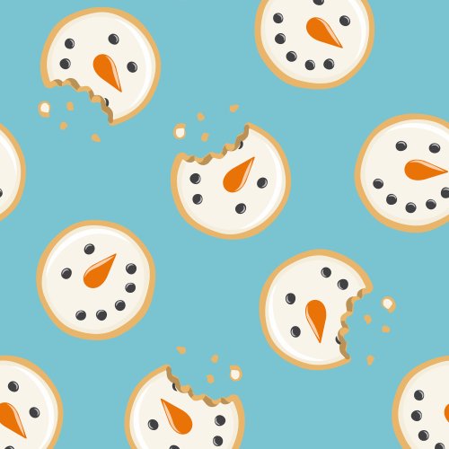 snowman face sugar cookies