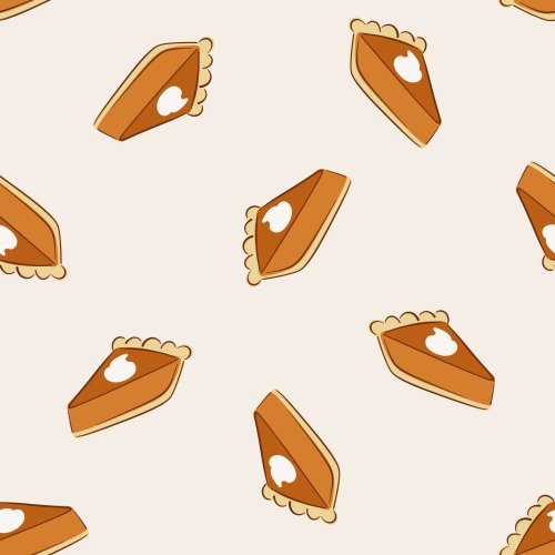 Tossed pumpkin pies with cream 